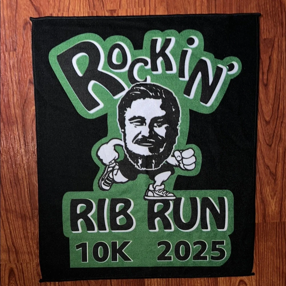 Flanigan’s Rockin' Rib Run 10K 2025 Microfiber Towel